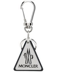 Moncler - Logo-Engraved Leather Keyring - Lyst