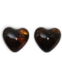 Bimba Y Lola - Amber Resin Hearts Earrings - Lyst