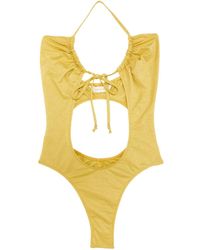 Palm Angels - Glittered Cut-out Swimsuit - Lyst