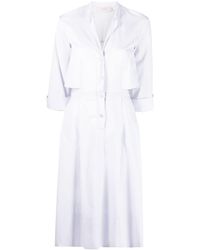 Agnona - Three-quarter Midi Shirt Dress - Lyst