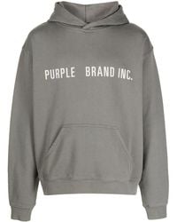Purple Brand - Artifact-Embroidered Long-Sleeve Hoodie - Lyst
