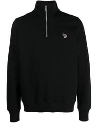 Paul Smith - Logo-Embroidered Funnel Neck Sweatshirt - Lyst