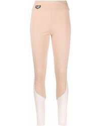Philipp Plein - Stud-Detail Sheer-Paneling Leggings - Lyst
