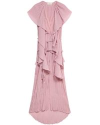Blumarine - Pleated Ruffled Dress - Lyst