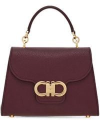Ferragamo - Double Gancini Top-Handle Bag (Xs) - Lyst