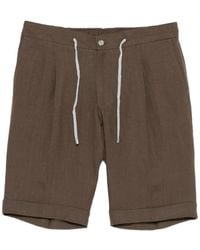 Barba Napoli - Drawstring-Waist Pleated Shorts - Lyst