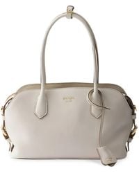 Prada - Signet Medium Logo-Print Shoulder Bag - Lyst