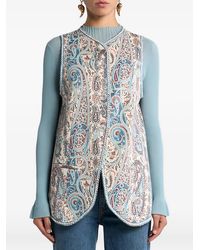 Etro - Jacquard Vest With Floral Paisley Pattern - Lyst