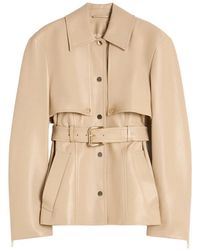 Sportmax - Leather Two-Piece Jacket - Lyst