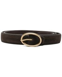 Alberto Luti - Suede Oval-Buckle Belt - Lyst