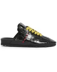 Marni - Croc-Effect Leather Softy Soccer Slip-On Sneakers - Lyst