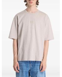 Filling Pieces - Embroidered Melange T-Shirt - Lyst