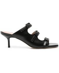 SCAROSSO - Manuela 65Mm Leather Mules - Lyst