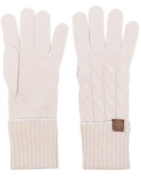Eleventy - Cable-Knit Cashmere Gloves - Lyst