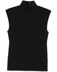 Lanvin - High-Neck Sleeveless Top - Lyst