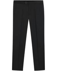 BOSS - Slim-Fit Tuxedo Trousers With Silk-Blend Trims - Lyst