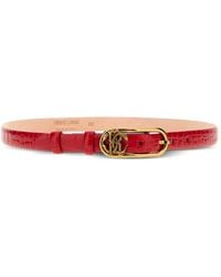 Roberto Cavalli - Crocodile-Effect Rc Monogram Belt - Lyst