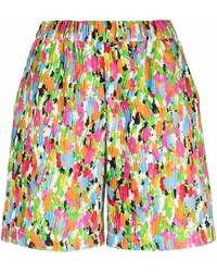 MSGM - Shorts Con Estampado Abstracto - Lyst