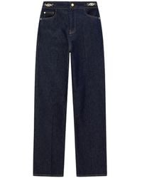 Emporio Armani - Knot-Detail Straight-Leg Jeans - Lyst