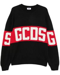 Gcds - Logo-Intarsia Knitted Sweater - Lyst