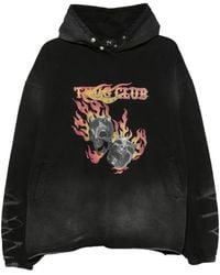 THUG CLUB - Graphic-Print Drawstring Hoodie - Lyst