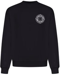 Stone Island - Compass print crew-neck sweatshirt - Lyst