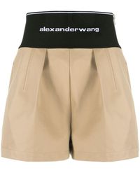 Alexander Wang - Shorts mit Logo-Bund - Lyst