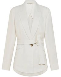 Seventy - Tie-Detail Single-Breasted Blazer - Lyst