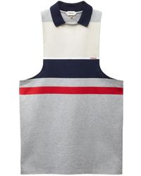 Versace - Robe Courte En Jersey De Coton À Rayures - Lyst