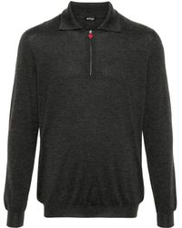 Kiton - Fine-knit Long-sleeved Polo Shirt - Lyst