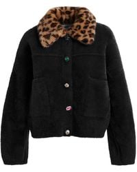 Essentiel Antwerp - Vest Met Luipaardprint En Knoopsluiting - Lyst