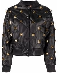 Philipp Plein - Studded Quilted Bomber Jacket - Lyst