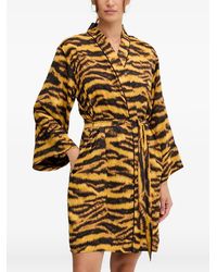 DKNY - Tiger Print Belted Loungewear - Lyst