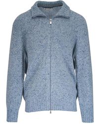 Brunello Cucinelli - Cashmere Zipper Sweater Knitwear - Lyst