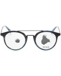 Tumi - Double-Bridge Round-Frame Glasses - Lyst