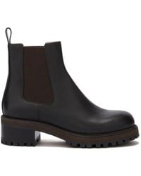 Odissi - Faye Round Toeleather Boots - Lyst