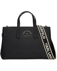 Karl Lagerfeld - ロゴエンボス ハンドバッグ - Lyst