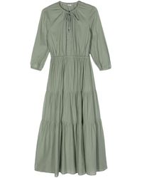 Peserico - Khaki Cotton Maxi Dress - Lyst