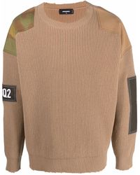 Amiri Wool Military Patch Knit Jumper 