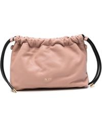 N°21 - Eva Ruched Leather Shoulder Bag - Lyst