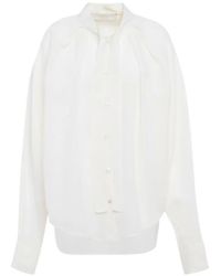 Tela - Pleated Long-Sleeve Blouse - Lyst