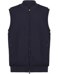 Fedeli - Zip-Front Raised-Collar Gilet - Lyst