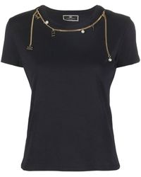 Elisabetta Franchi - Charm-detail Short-sleeve T-shirt - Lyst
