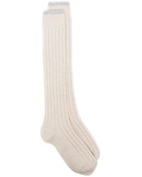 Brunello Cucinelli - Ribbed-Knit Cashmere Socks - Lyst