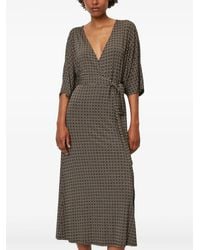 Marc O' Polo - Floral-Print Belted Midi Dress - Lyst