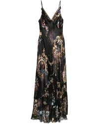CAMILLA - Floral-Print Rhinestone-Embellished Asymmetric Dress - Lyst