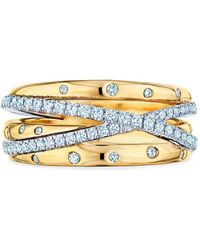 Kwiat - Orbit Diamond Crossover Ring - Lyst
