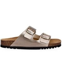 Scholl - Josephine Buckle-Fastening Metallic Sandals - Lyst