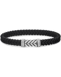 David Yurman - Sterling Chevron Diamond Bracelet (6Mm) - Lyst