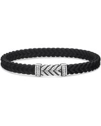David Yurman - Sterling Chevron Diamond Bracelet (6Mm) - Lyst